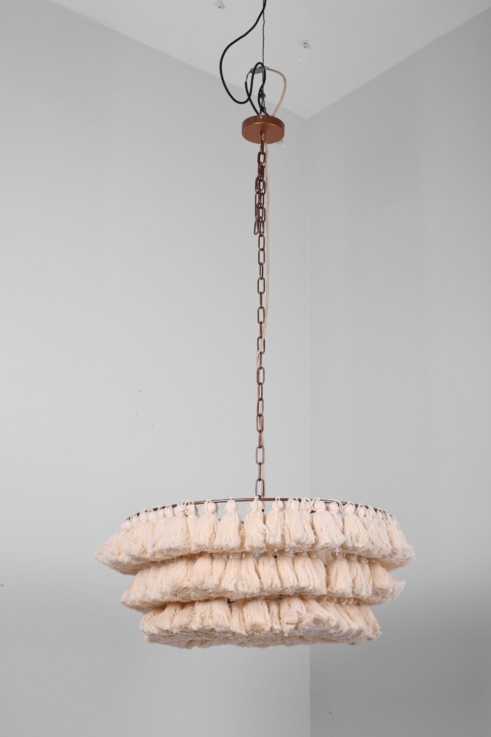 Fabric Fela Tassel Chandelier - view 28 | vexalamps