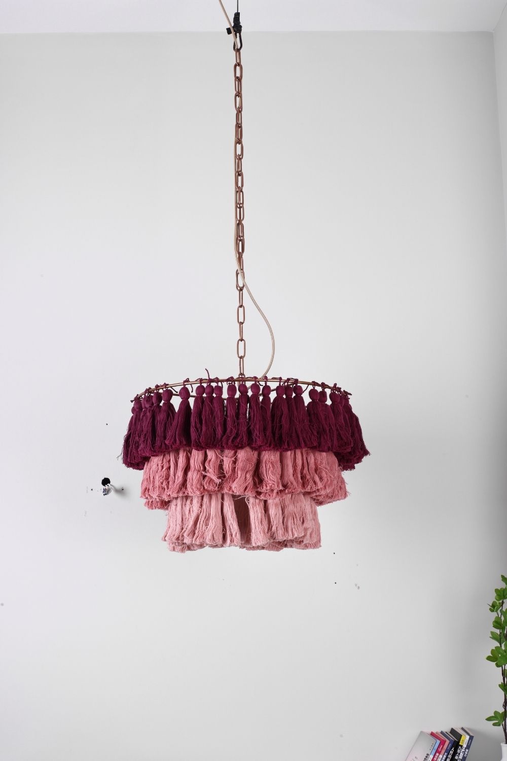 Fabric Fela Tassel Chandelier - view 4 | vexalamps