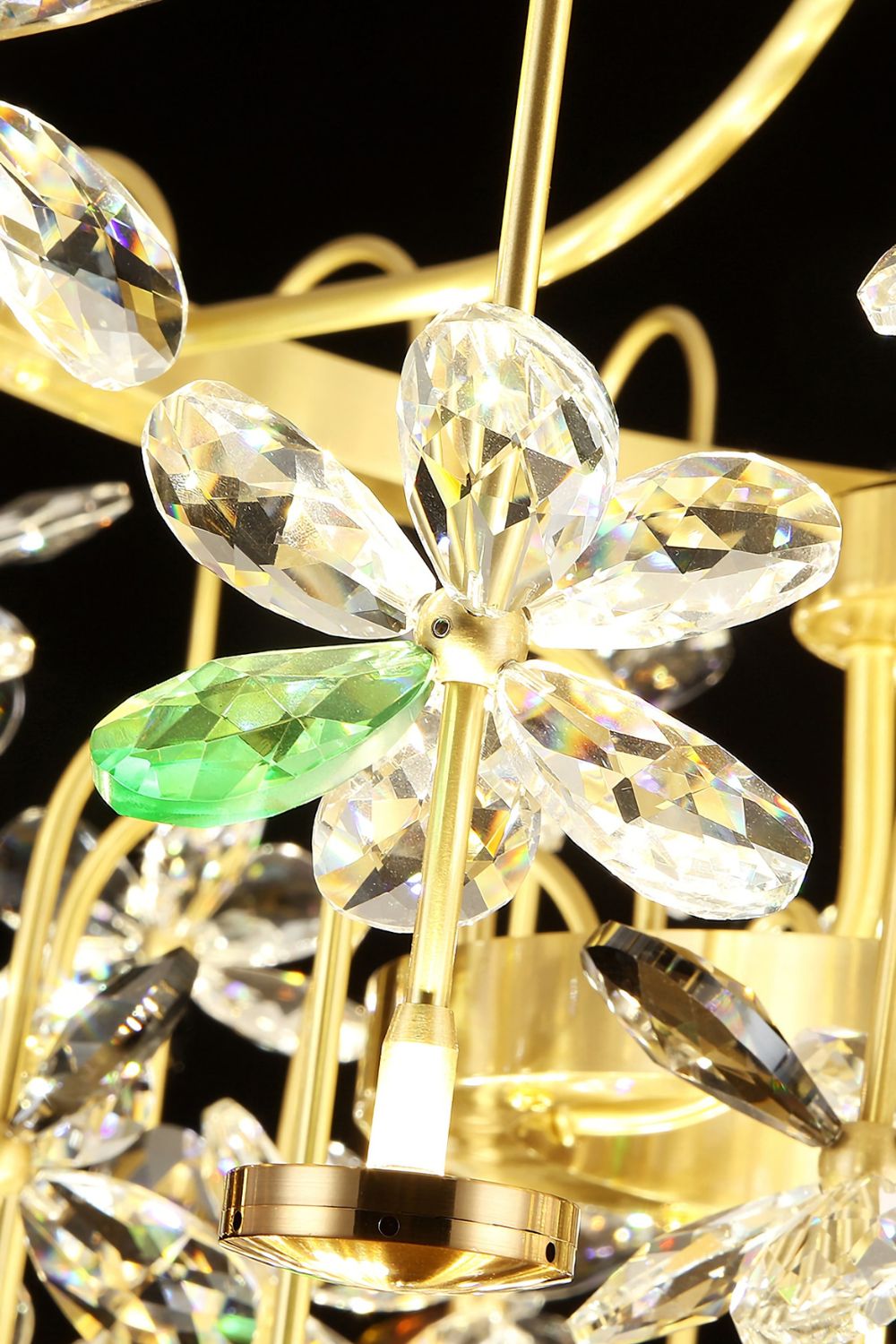 Floral-Inspired Flower Crystal Chandelier - vexalamps