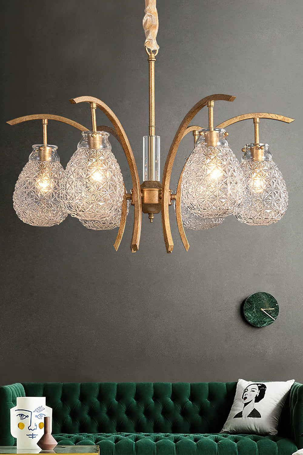 Flower bag chandelier - view 7 | vexalamps