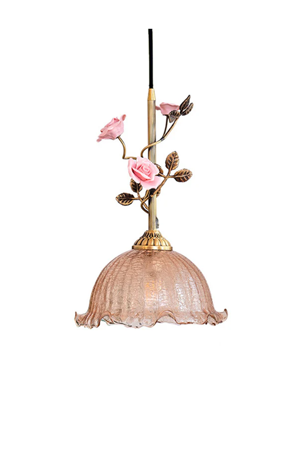 French Retro Glass Rose Chandelier | vexalamps