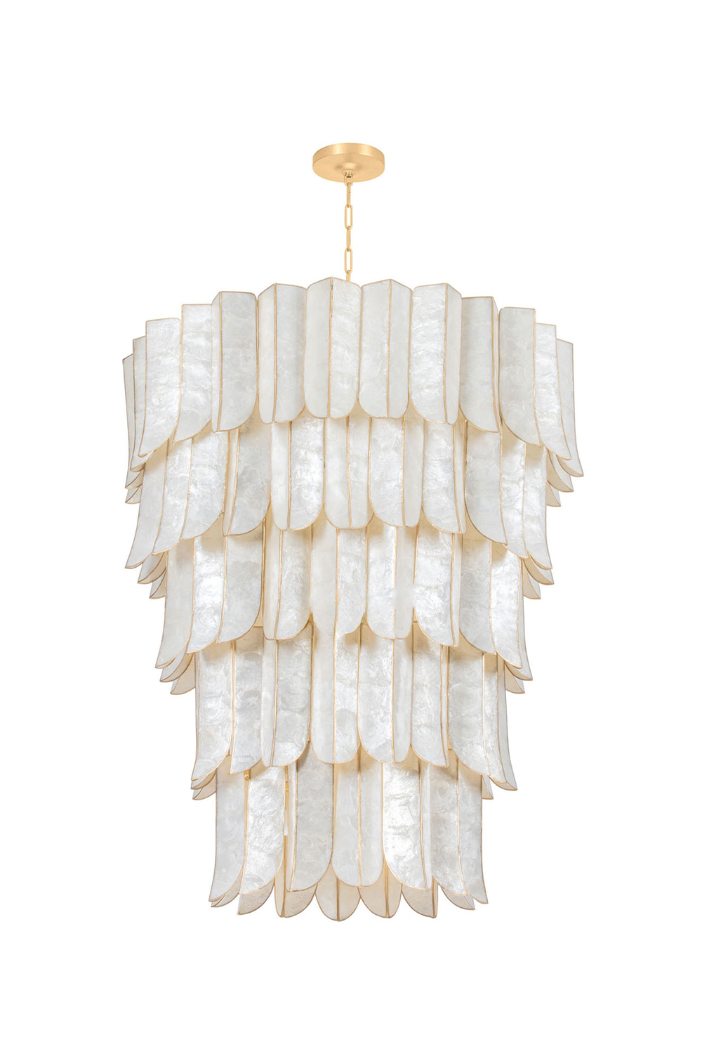 French Retro Shell Chandelier - view 5 | vexalamps