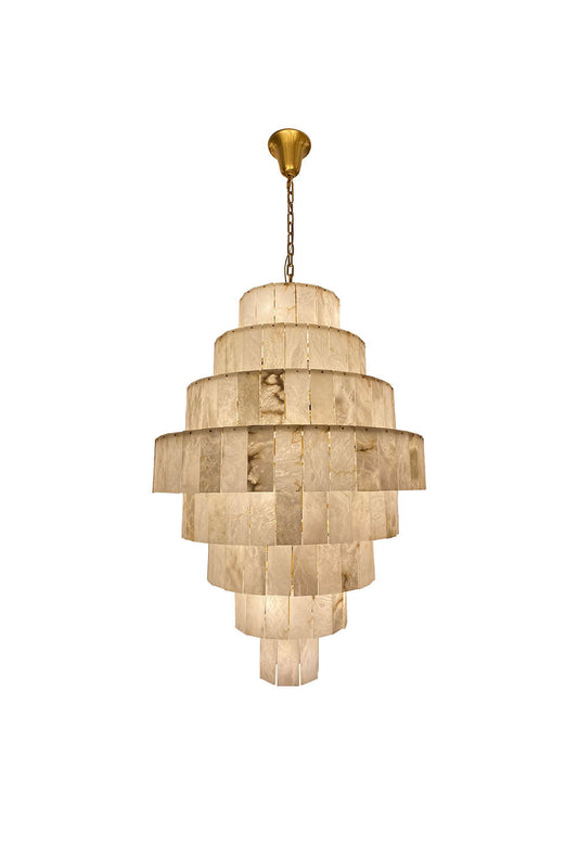 Giant Tiered Alabaster Foyer Chandelier | vexalamps