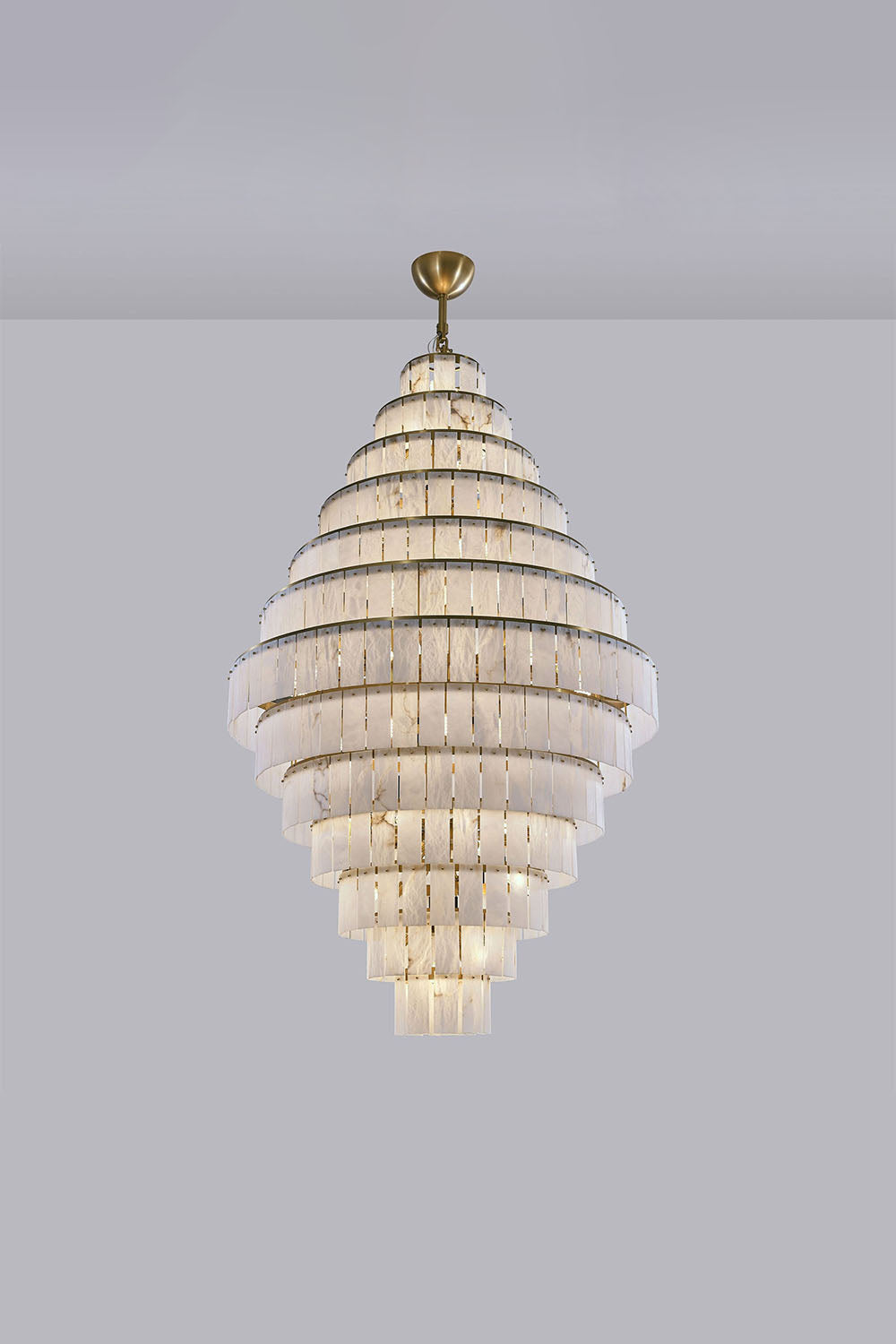Giant Tiered Alabaster Foyer Chandelier - view 7 | vexalamps