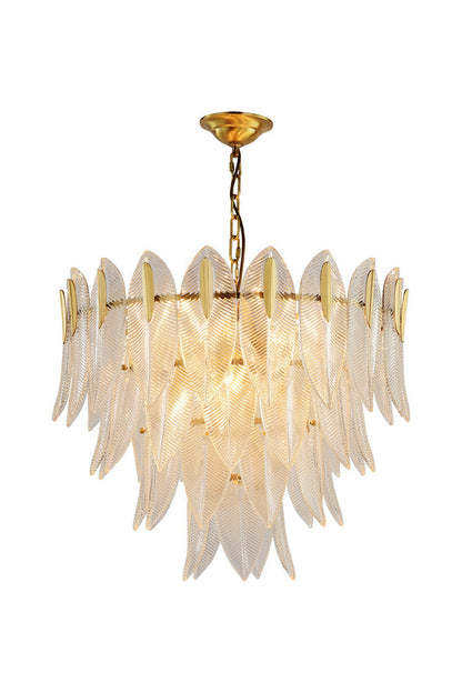 Glass Feathers Chandelier - vexalamps