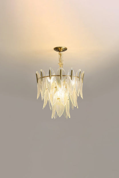 Glass Feathers Chandelier - vexalamps