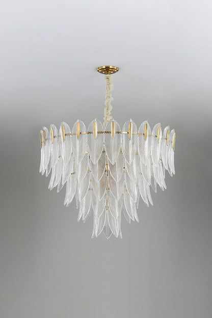 Glass Feathers Chandelier - vexalamps