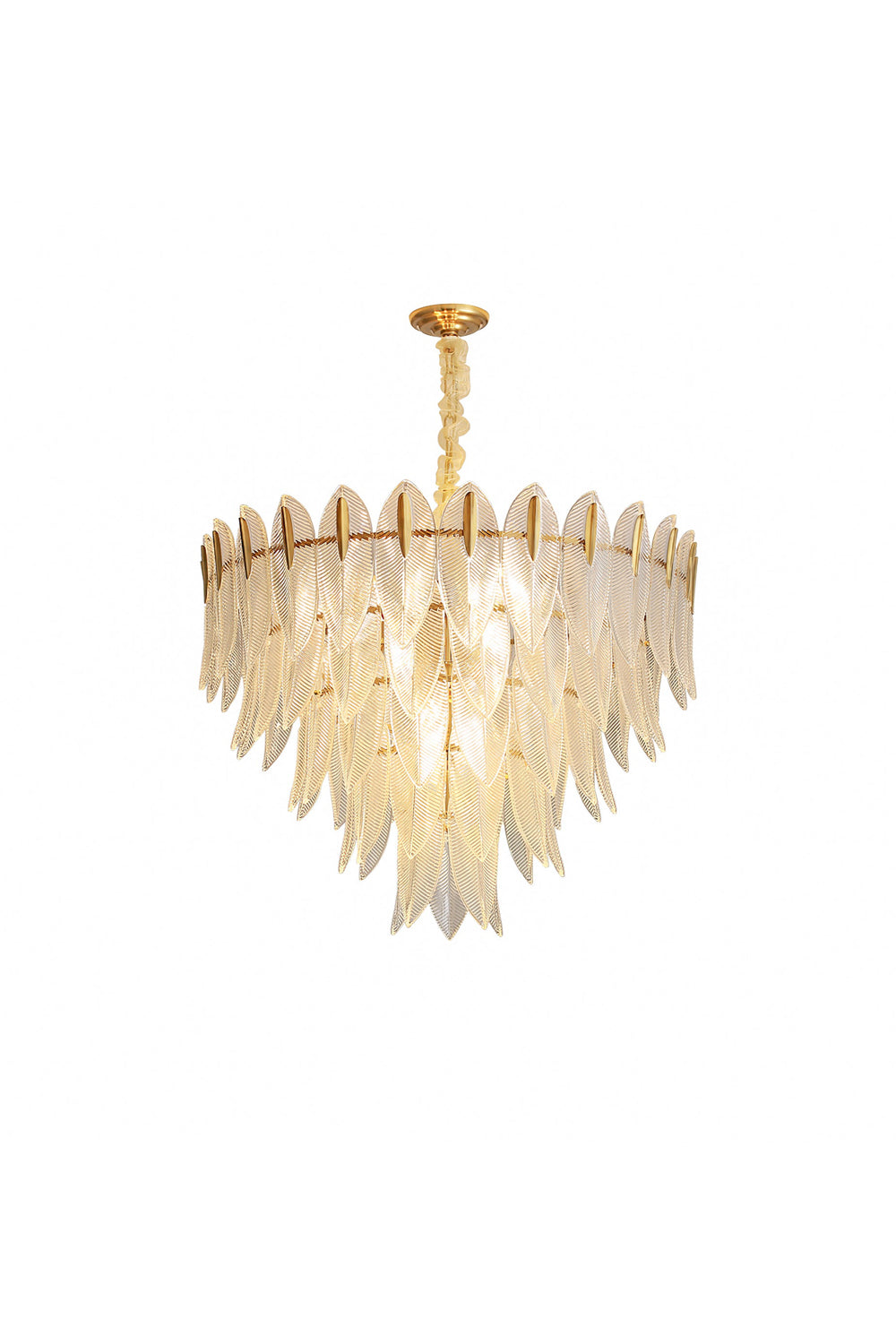 Glass Feathers Chandelier - vexalamps