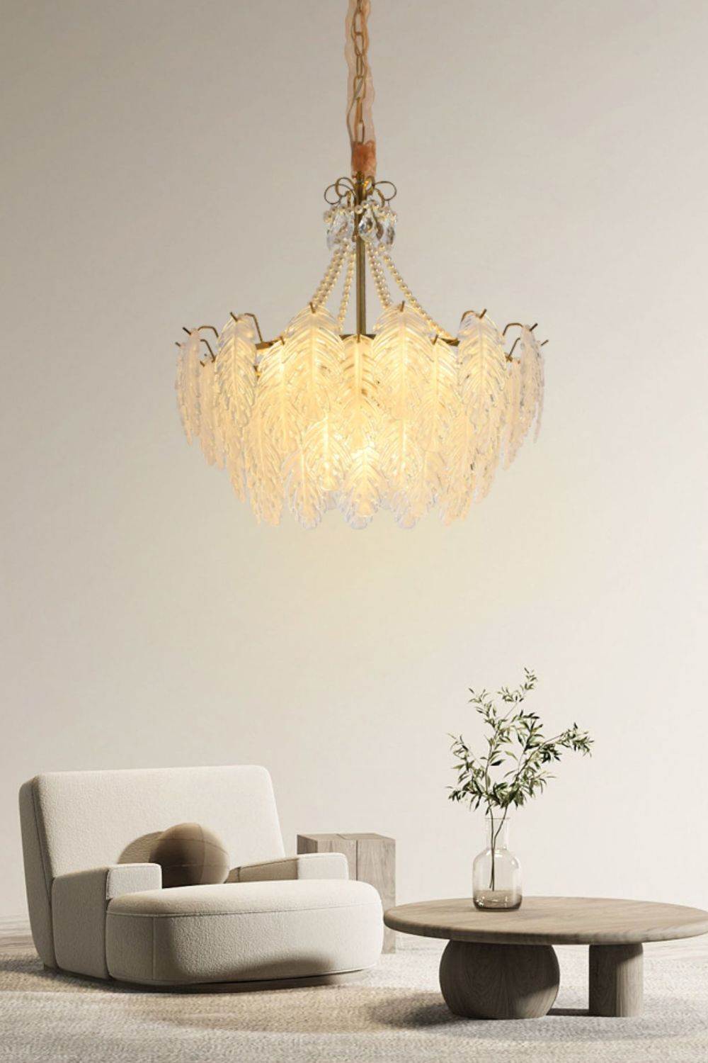 Glass Leaf Chandelier - vexalamps