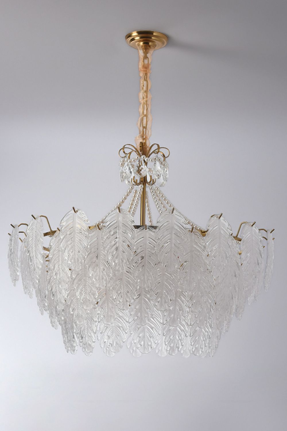 Glass Leaf Chandelier - vexalamps