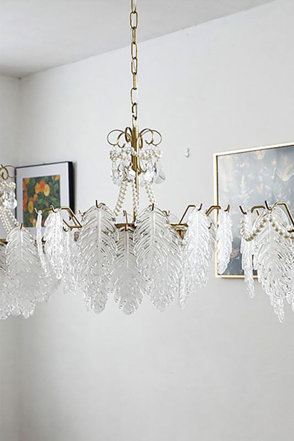 Glass Leaf Chandelier - vexalamps