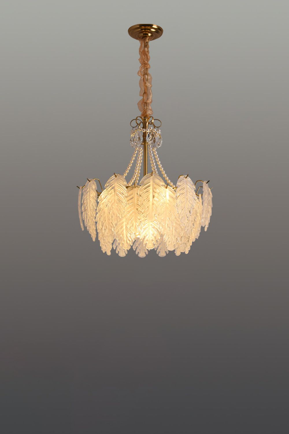 Glass Leaf Chandelier - vexalamps