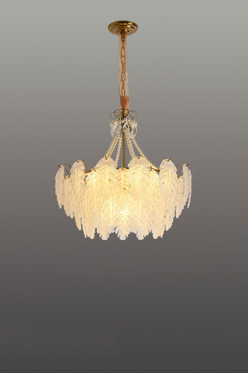 Glass Leaf Chandelier - vexalamps