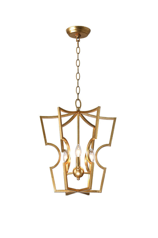 Golden Frame Lantern Chandelier | vexalamps