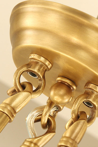 Golden Ring Candle-Arm Chandelier - view 14 | vexalamps
