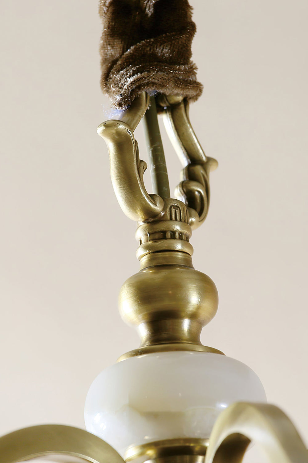 Golden Scroll-Lantern Chandelier - view 12 | vexalamps