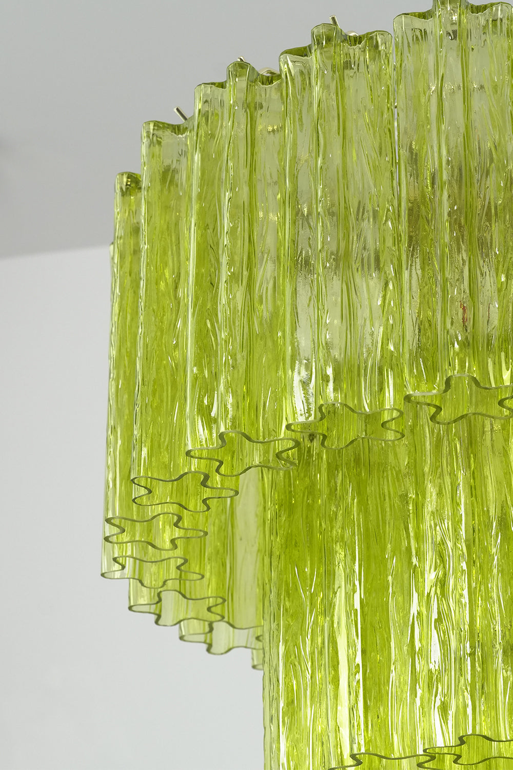 Green Glacier Tier Chandelier |Glass detail | vexa lamps