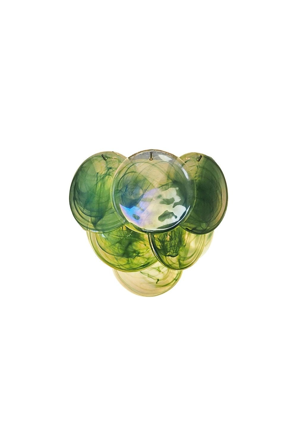 Green Art Glass Discs Wall Lamp | vexalamps