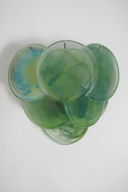 Green Art Glass Discs Wall Lamp - view 22 | vexalamps