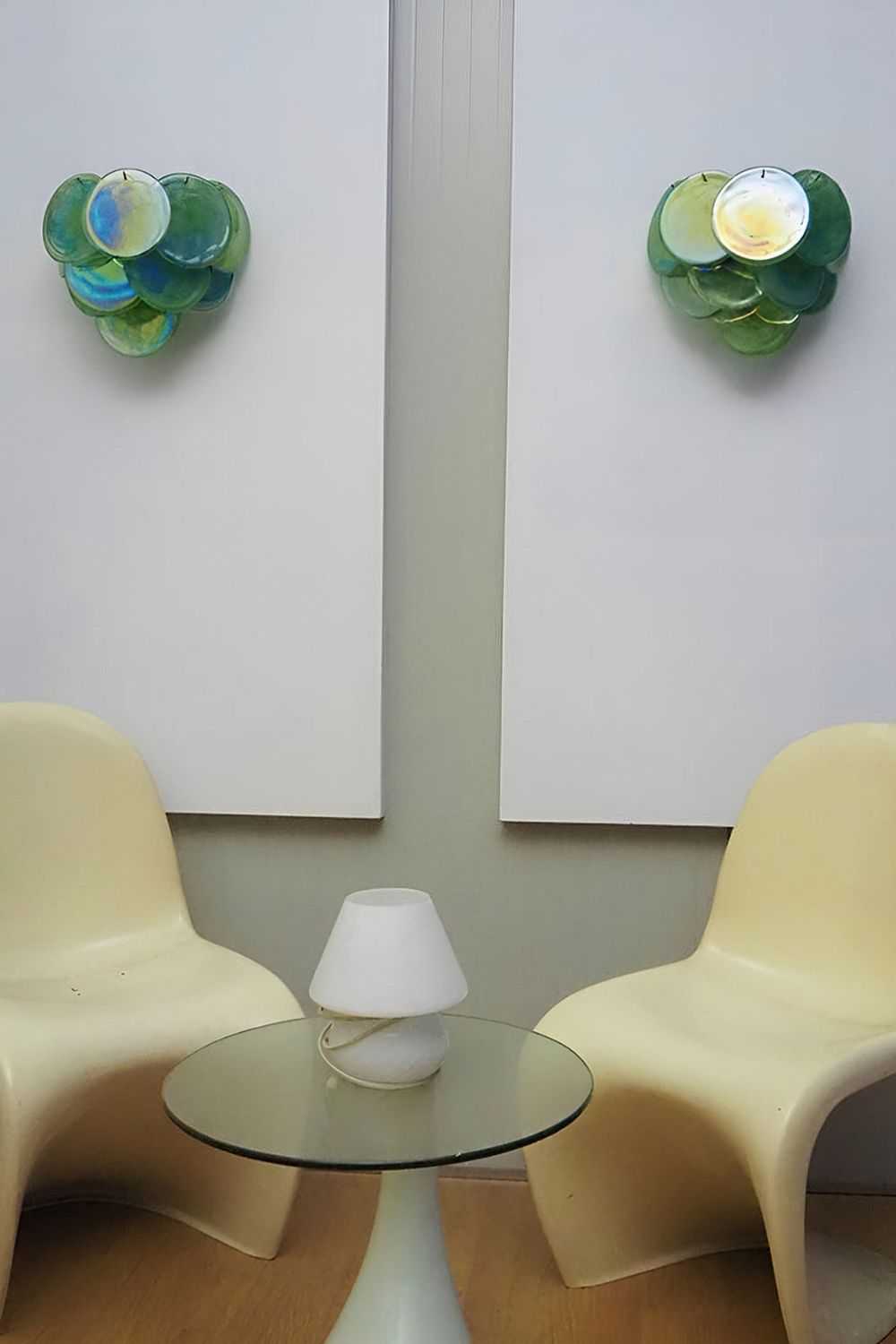 Green Art Glass Discs Wall Lamp - view 17 | vexalamps