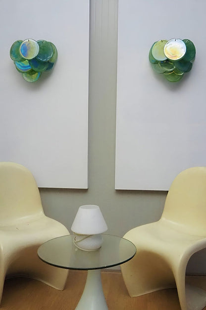 Green Art Glass Discs Wall Lamp - view 17 | vexalamps