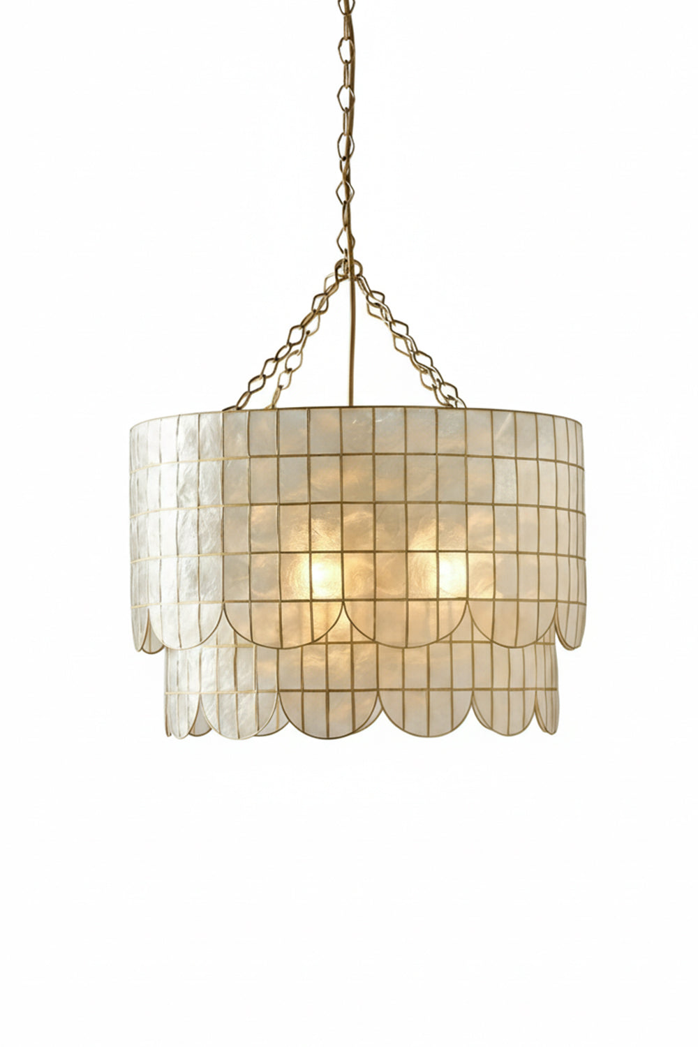 Hailee Capiz Chandelier | vexalamps