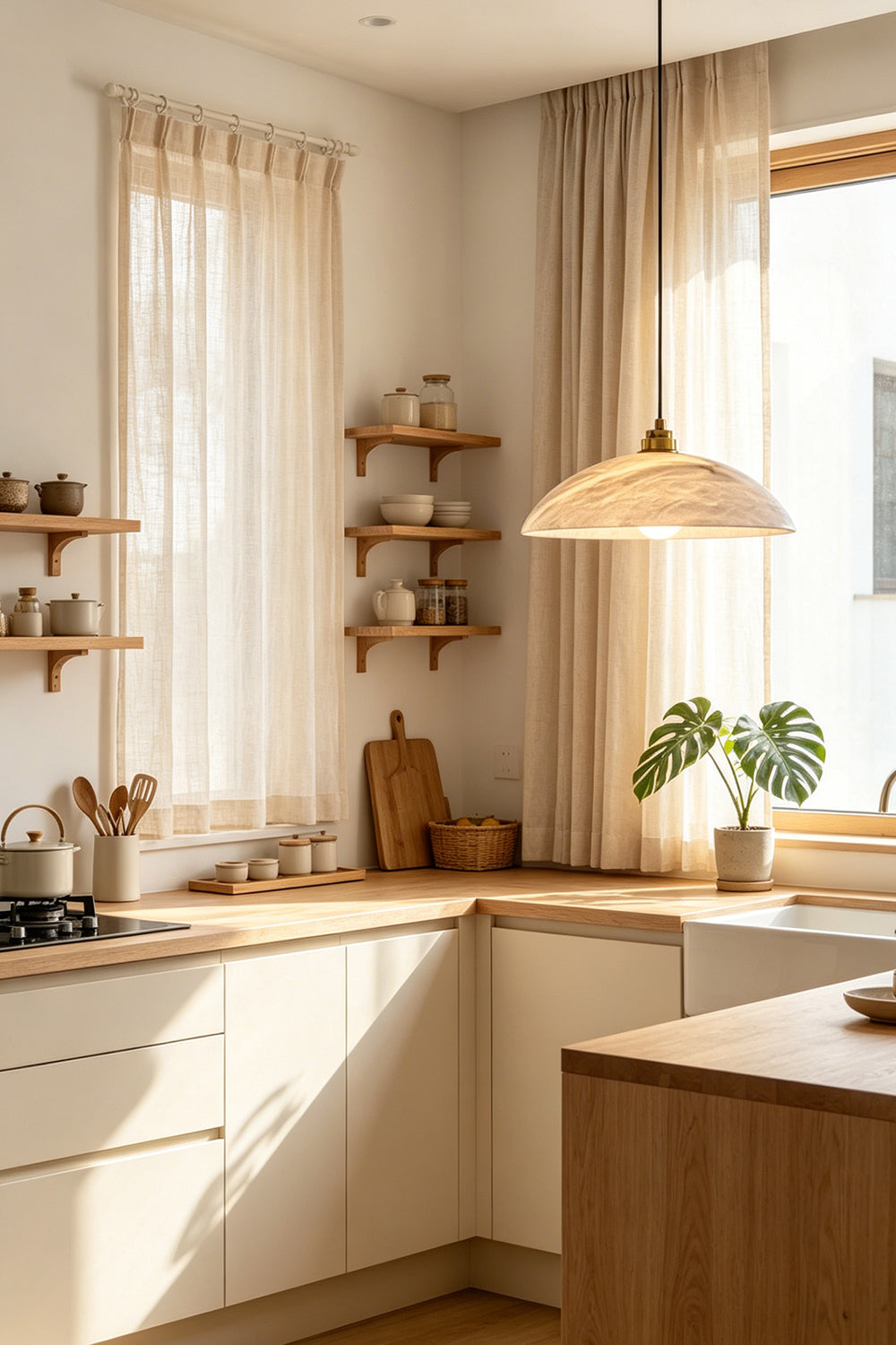 Helios Alabaster Pendant Lamp for  Kitchen | Samu  Lamp
