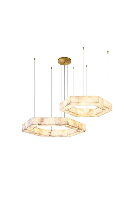 Hexagonal Alabaster Chandelier | vexalamps