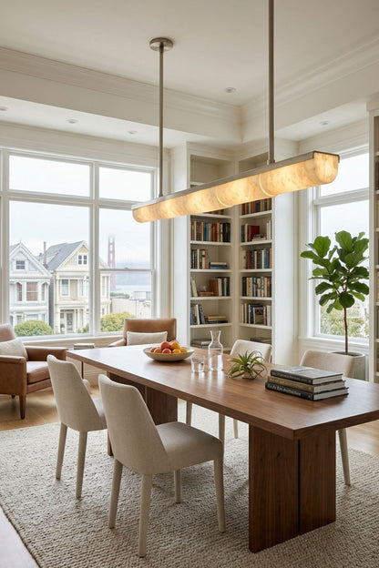 Imperial Strata Alabaster Linear Pendant Lamp