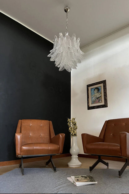 Italian Art Leaf Chandelier - view 11 | vexalamps
