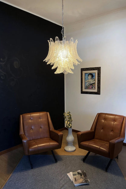 Italian Art Leaf Chandelier - view 3 | vexalamps