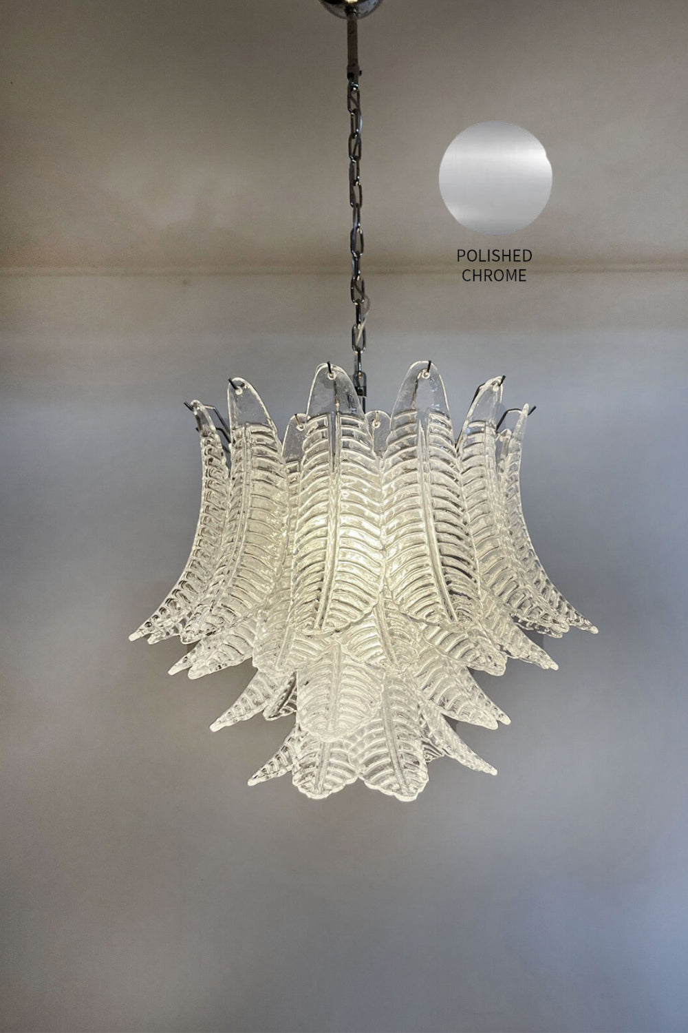 Italian Art Leaf Chandelier - view 26 | vexalamps