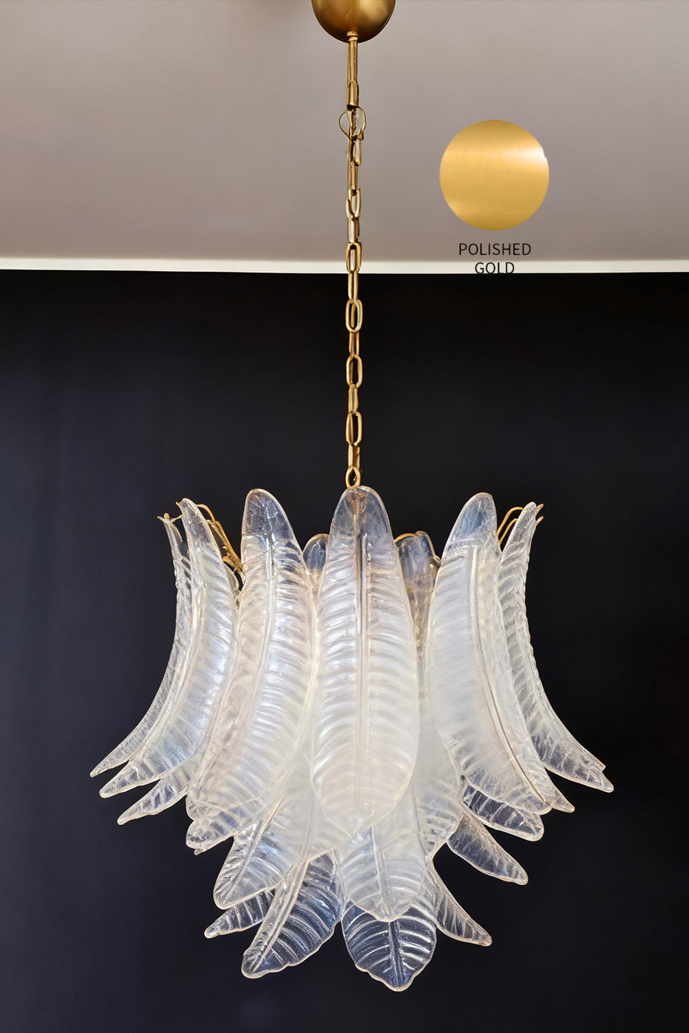 Italian Art Leaf Chandelier - view 25 | vexalamps