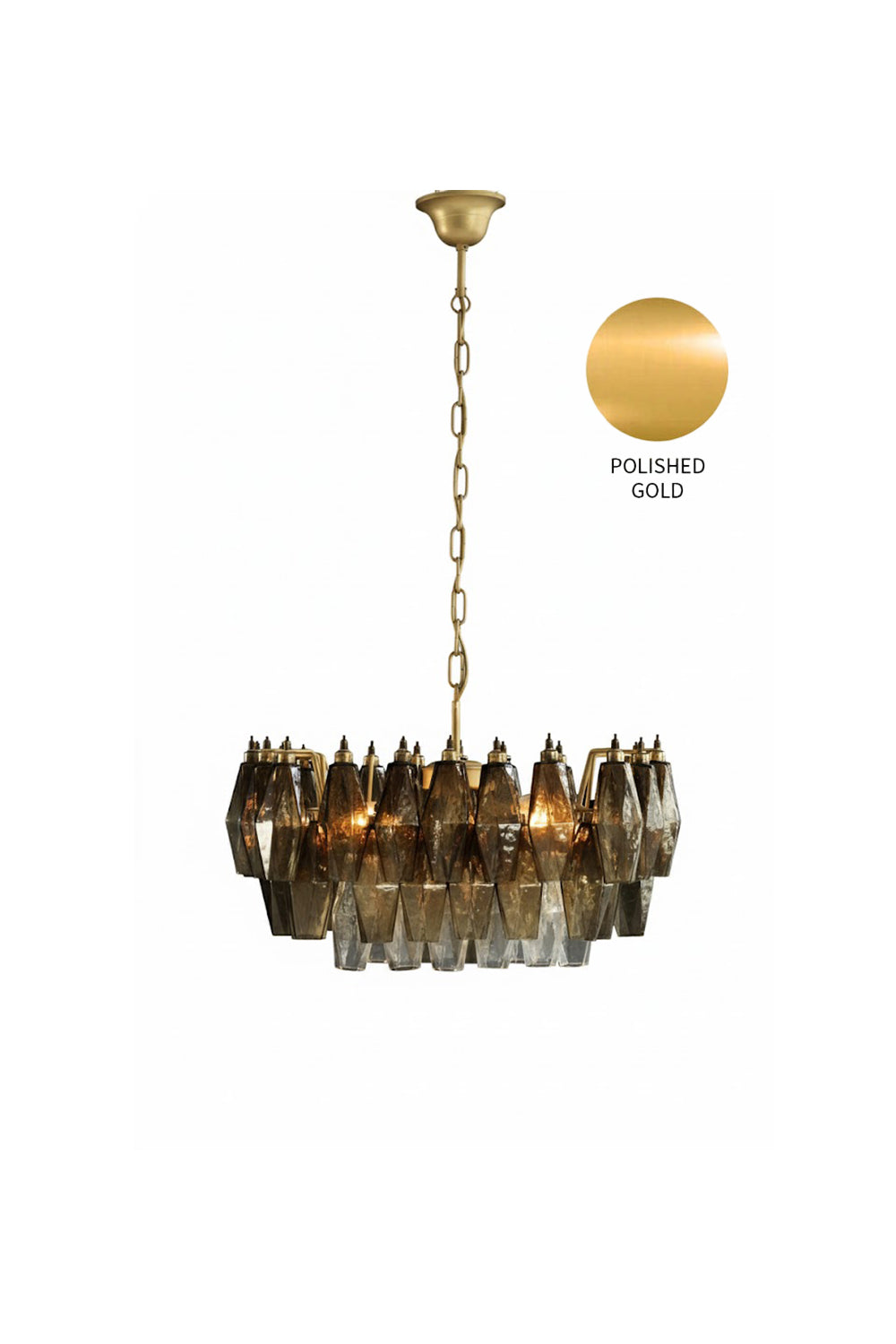 Italian Art Poliedri Glass Chandelier - view 17 | vexalamps