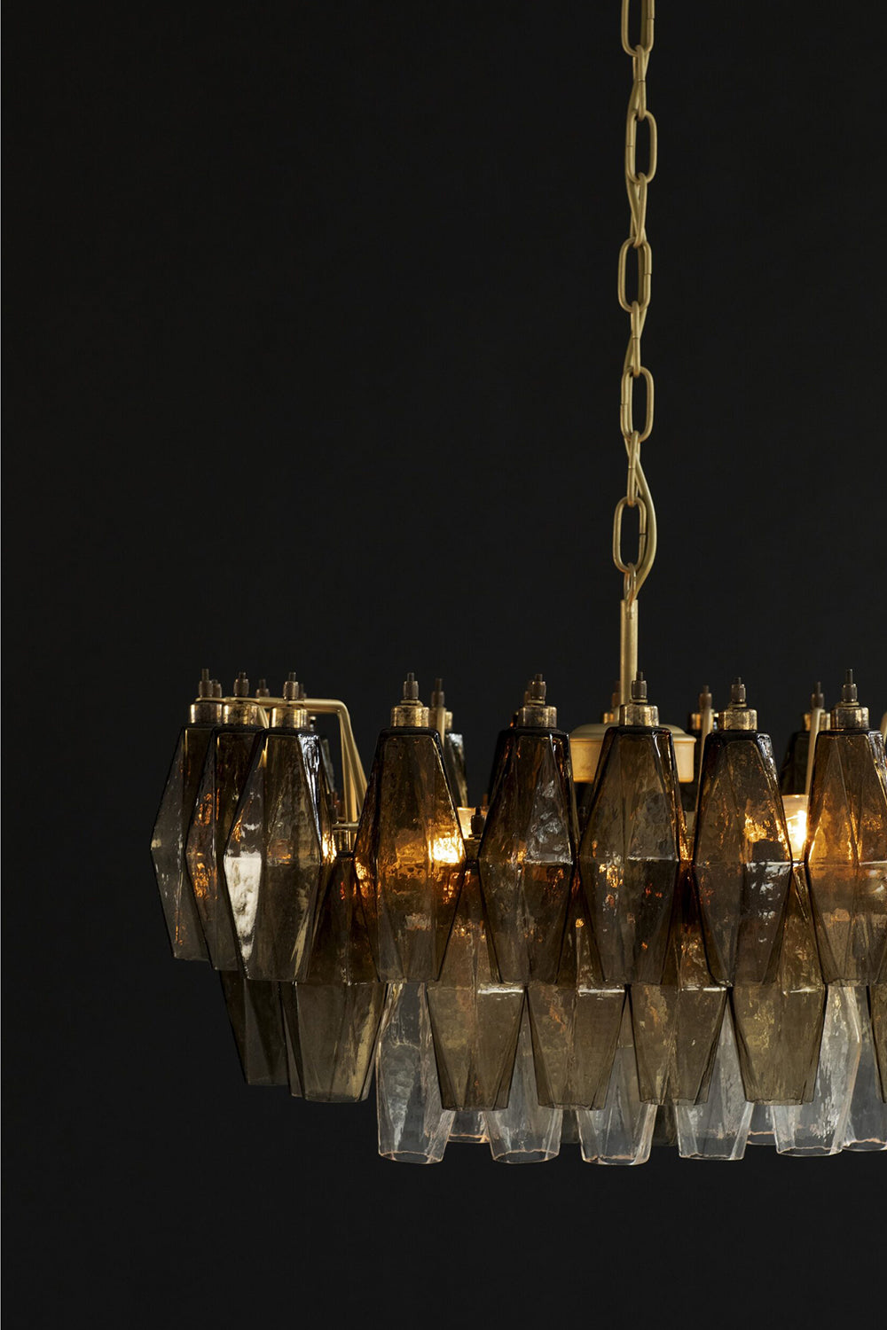 Italian Art Poliedri Glass Chandelier - view 13 | vexalamps