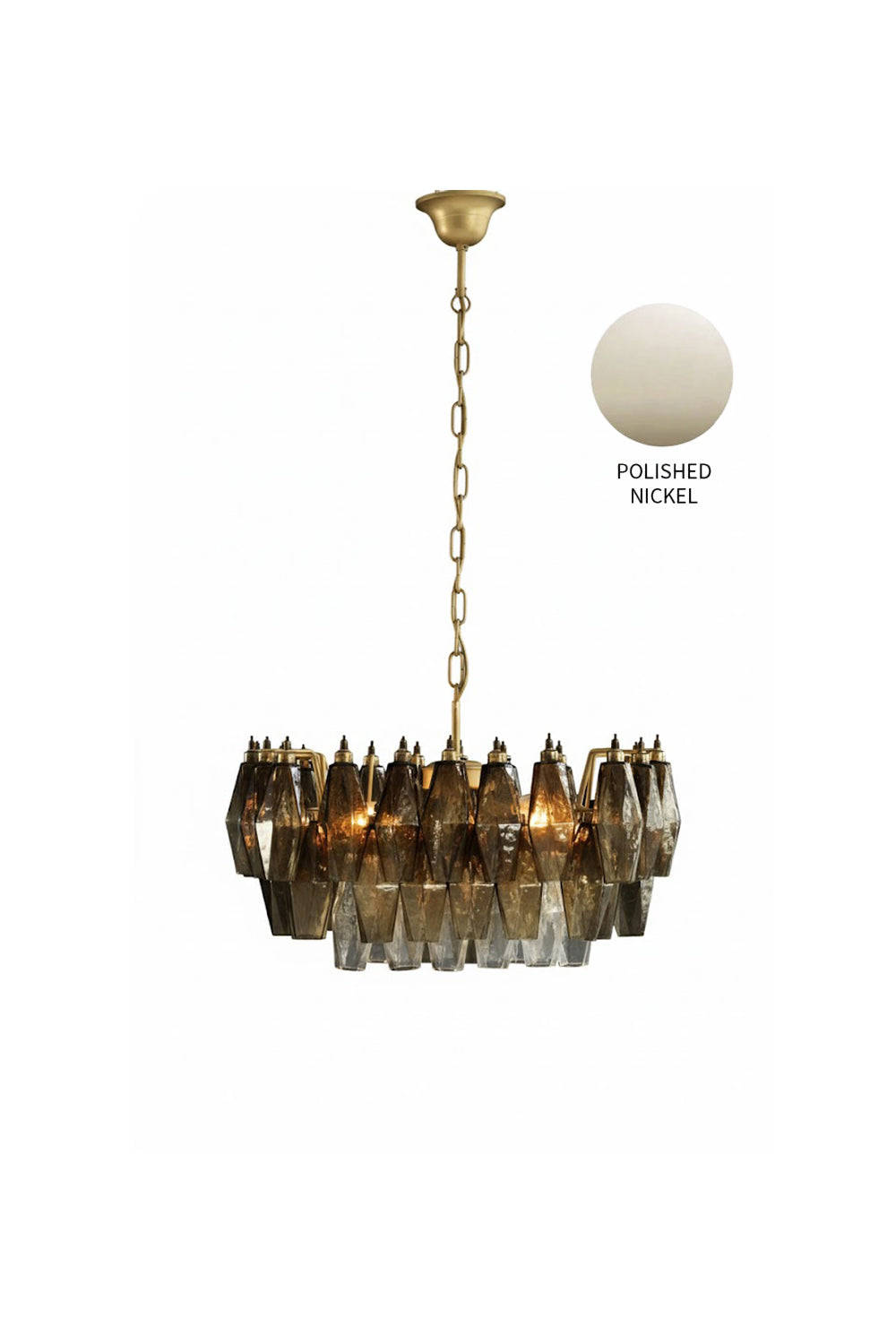 Italian Art Poliedri Glass Chandelier - view 16 | vexalamps