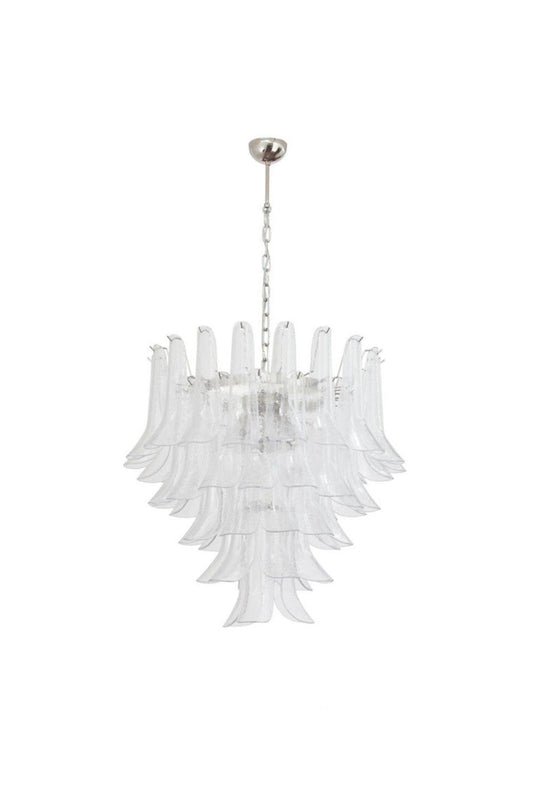 Art glass petal chandelier | vexalamps