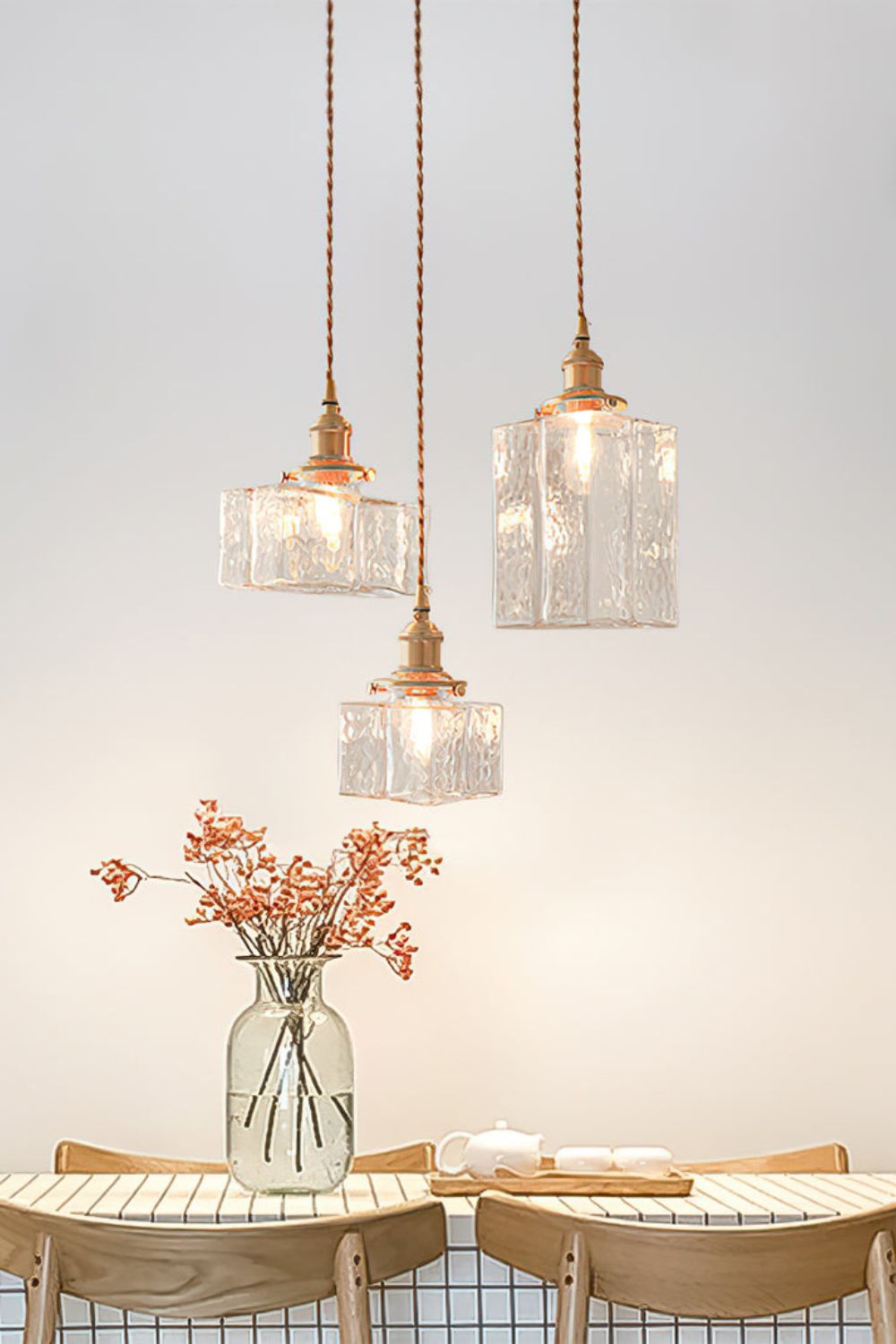 Jewel Square Glass Pendant Lamp - view 19 | vexalamps