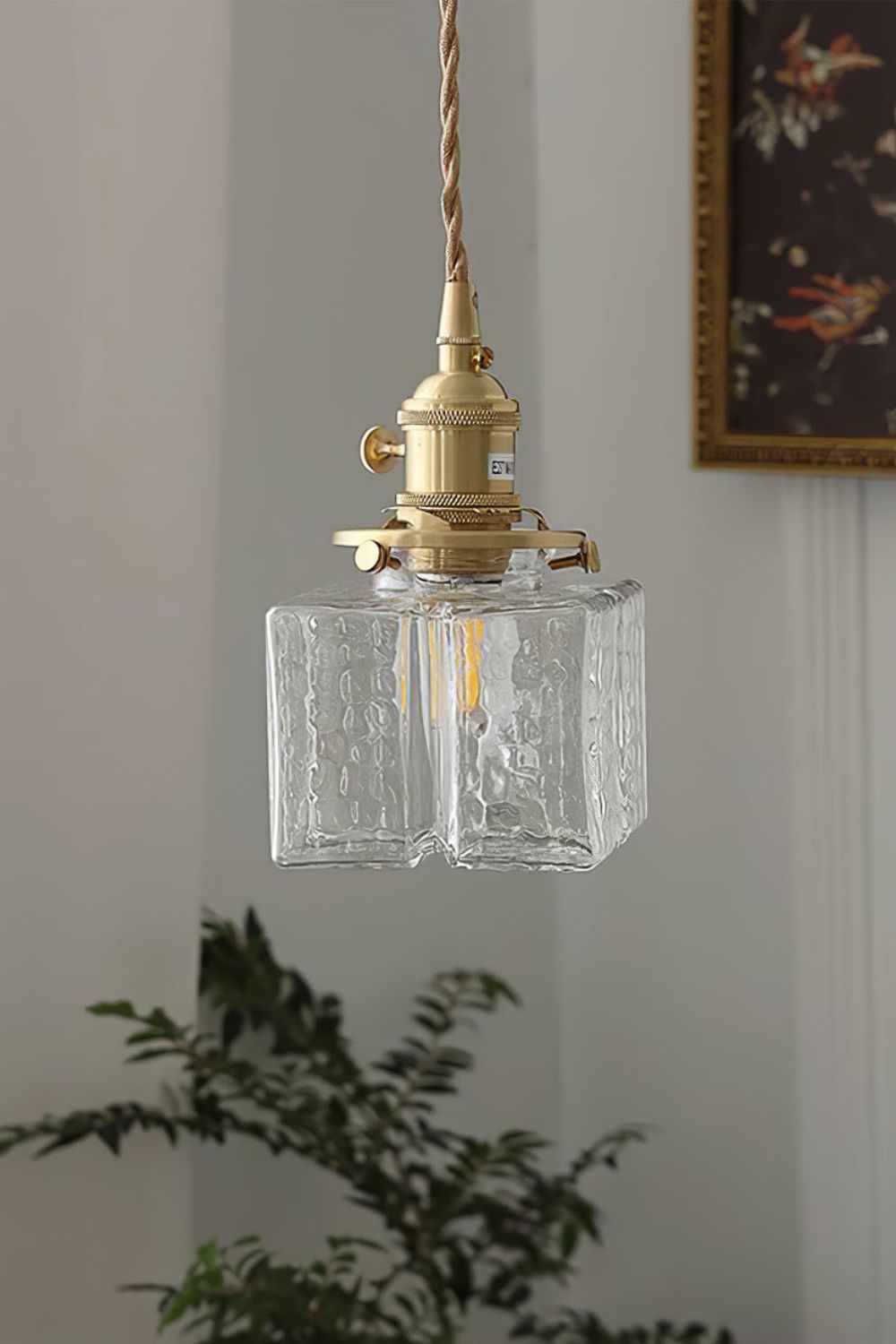 Jewel Square Glass Pendant Lamp - view 18 | vexalamps