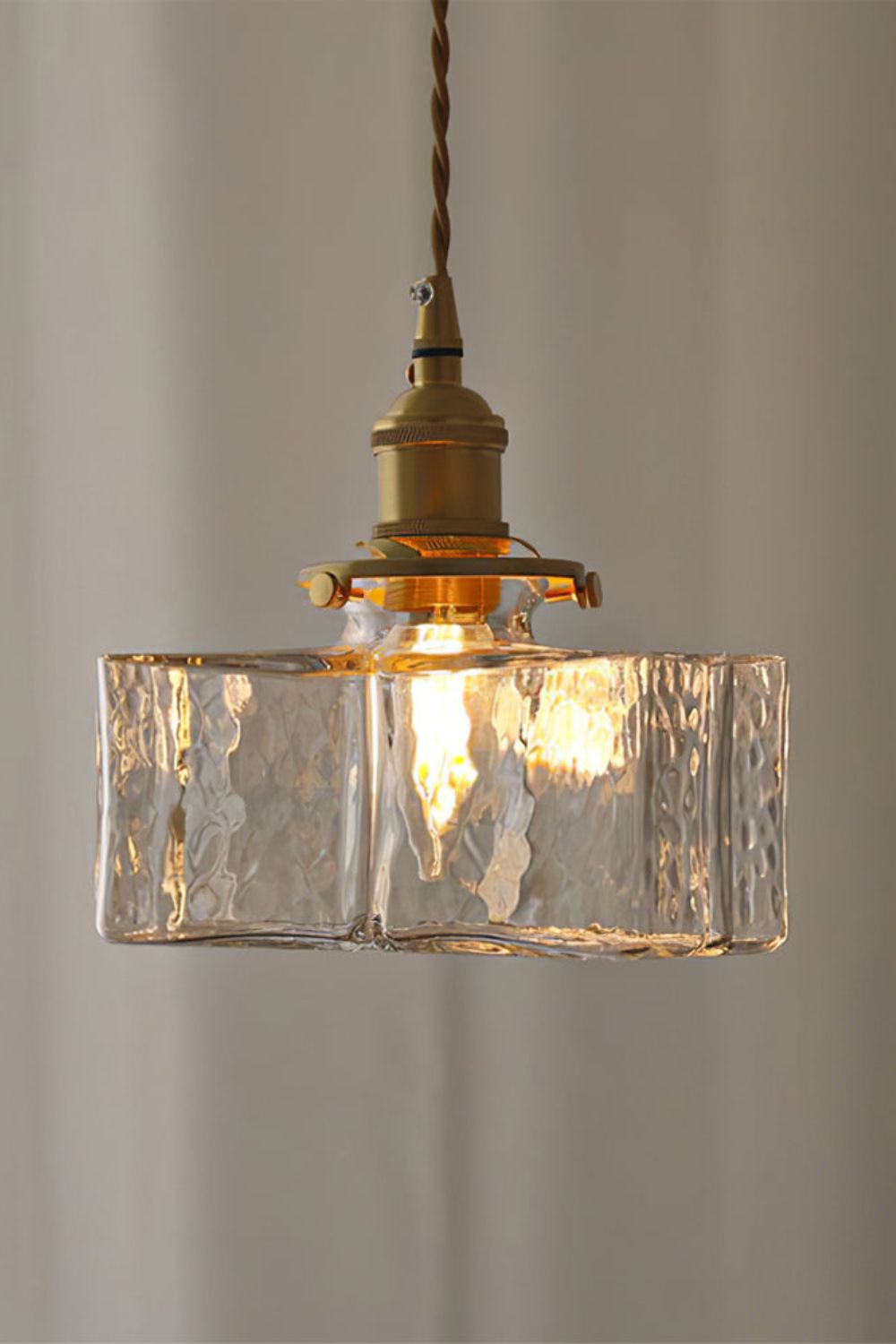 Jewel Square Glass Pendant Lamp - view 6 | vexalamps