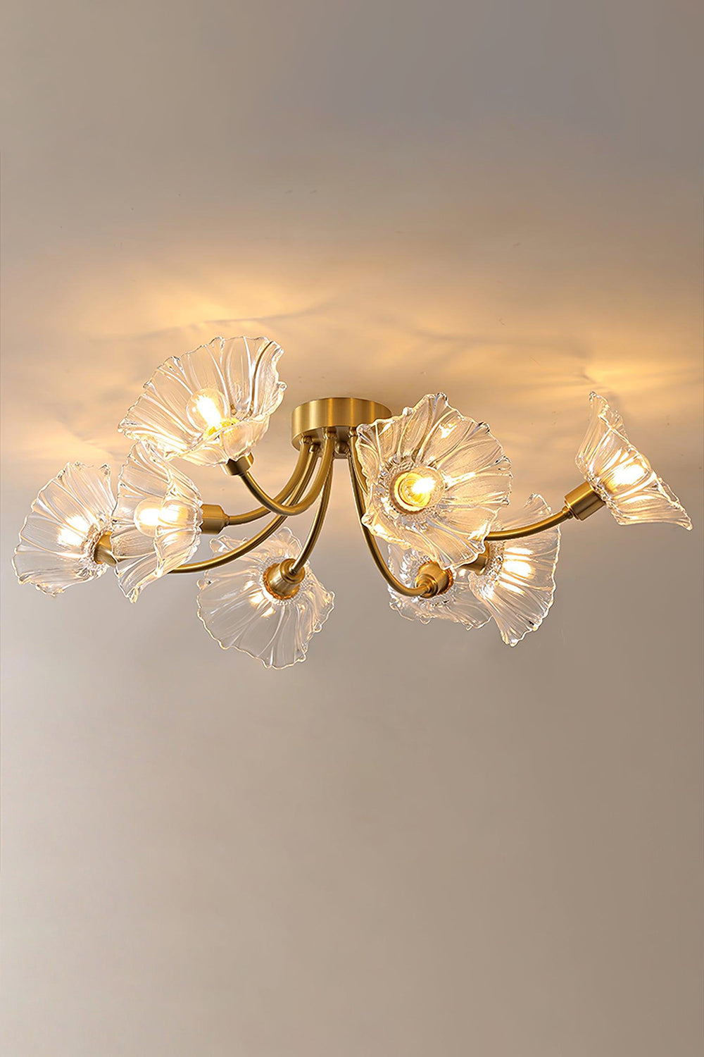 Kalin Blossom Petal Glass Ceiling Lamp - view 9 | vexalamps