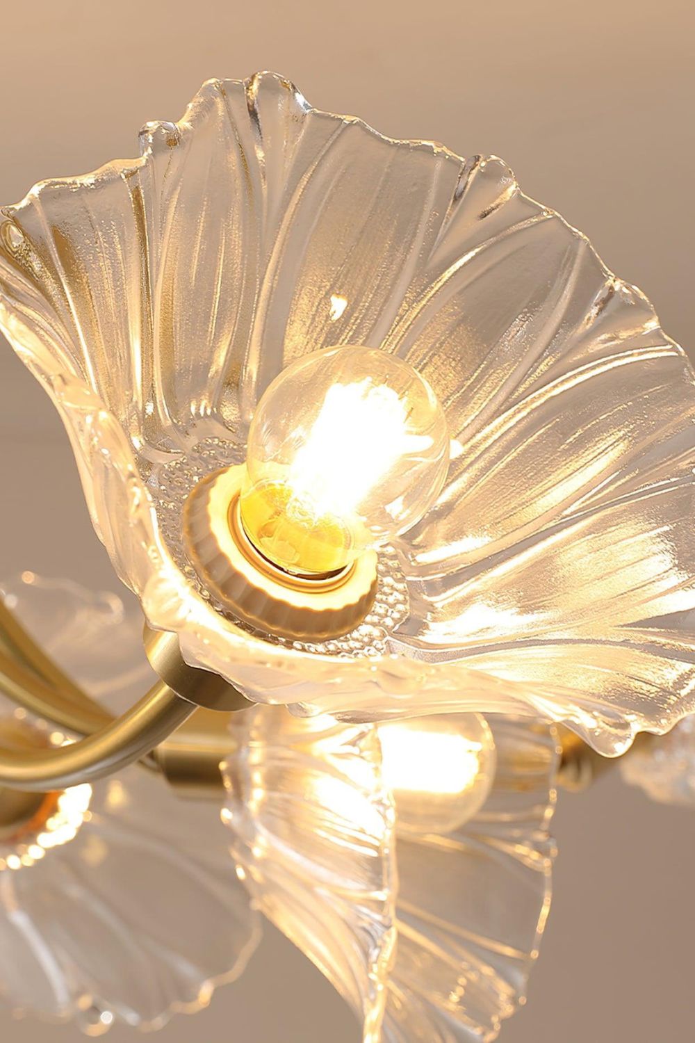 Kalin Blossom Petal Glass Chandelier - view 7 | vexalamps