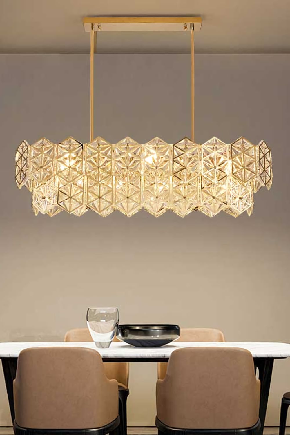 Kinkeldey Crystal Prism Chandelier - vexalamps