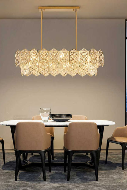 Kinkeldey Crystal Prism Chandelier - vexalamps