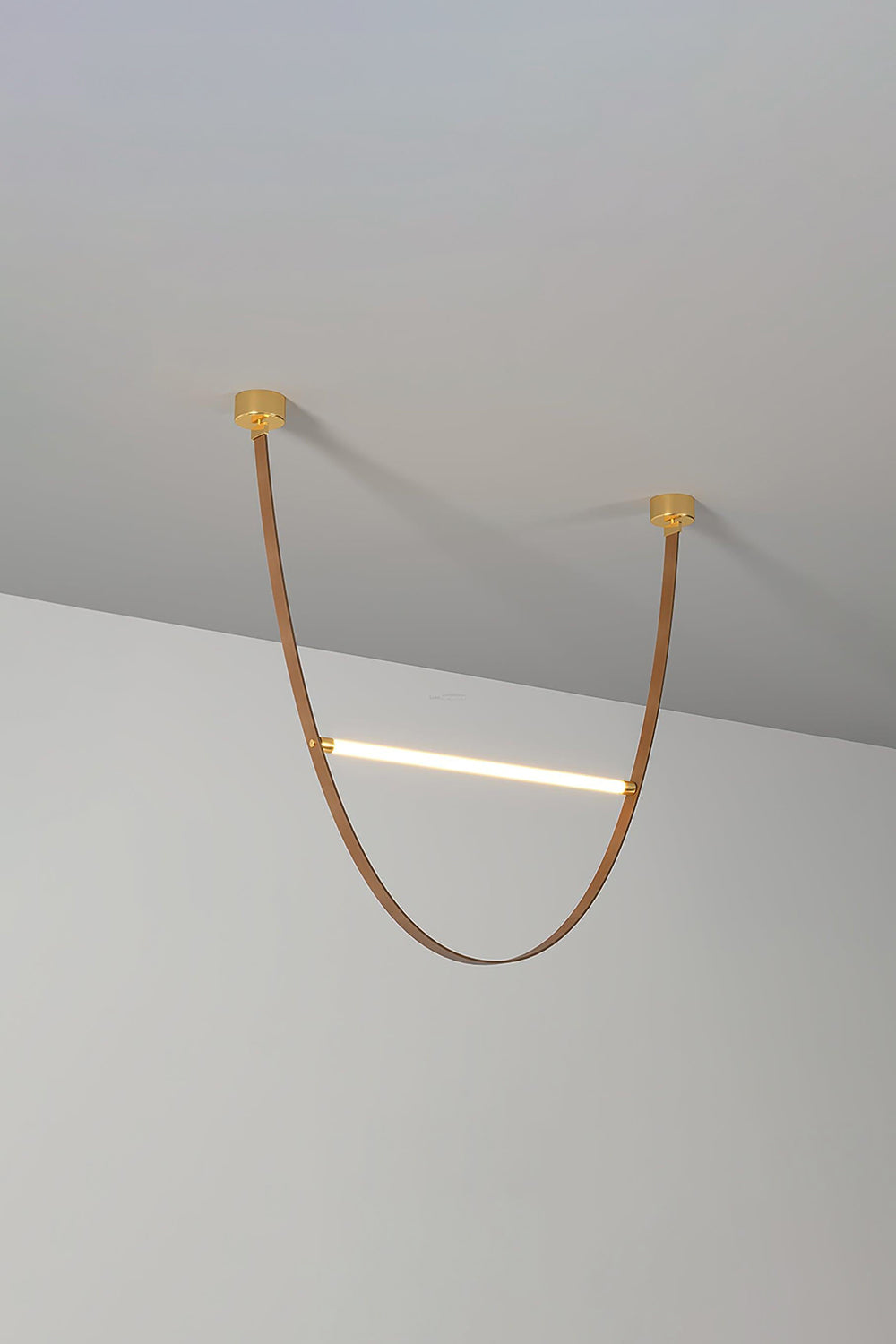 Leather Arc Loop Pendant Light - view 11 | vexalamps