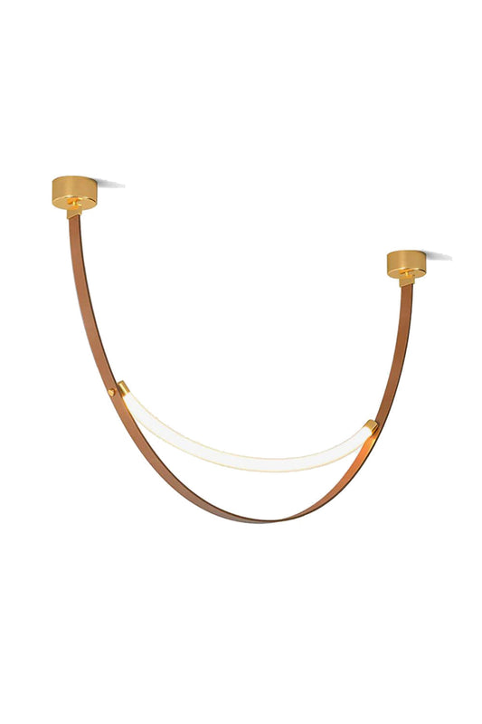 Leather Arc Loop Pendant Light | vexalamps