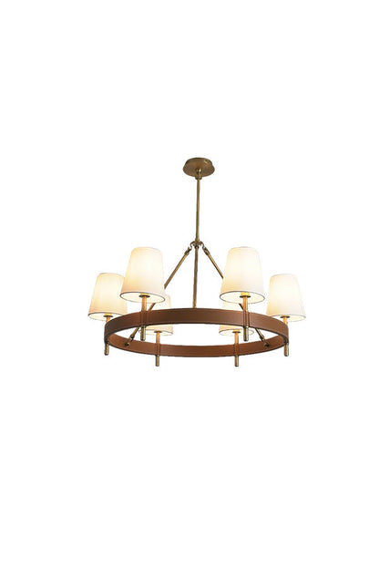 Leather Halo Ring Chandelier | vexalamps