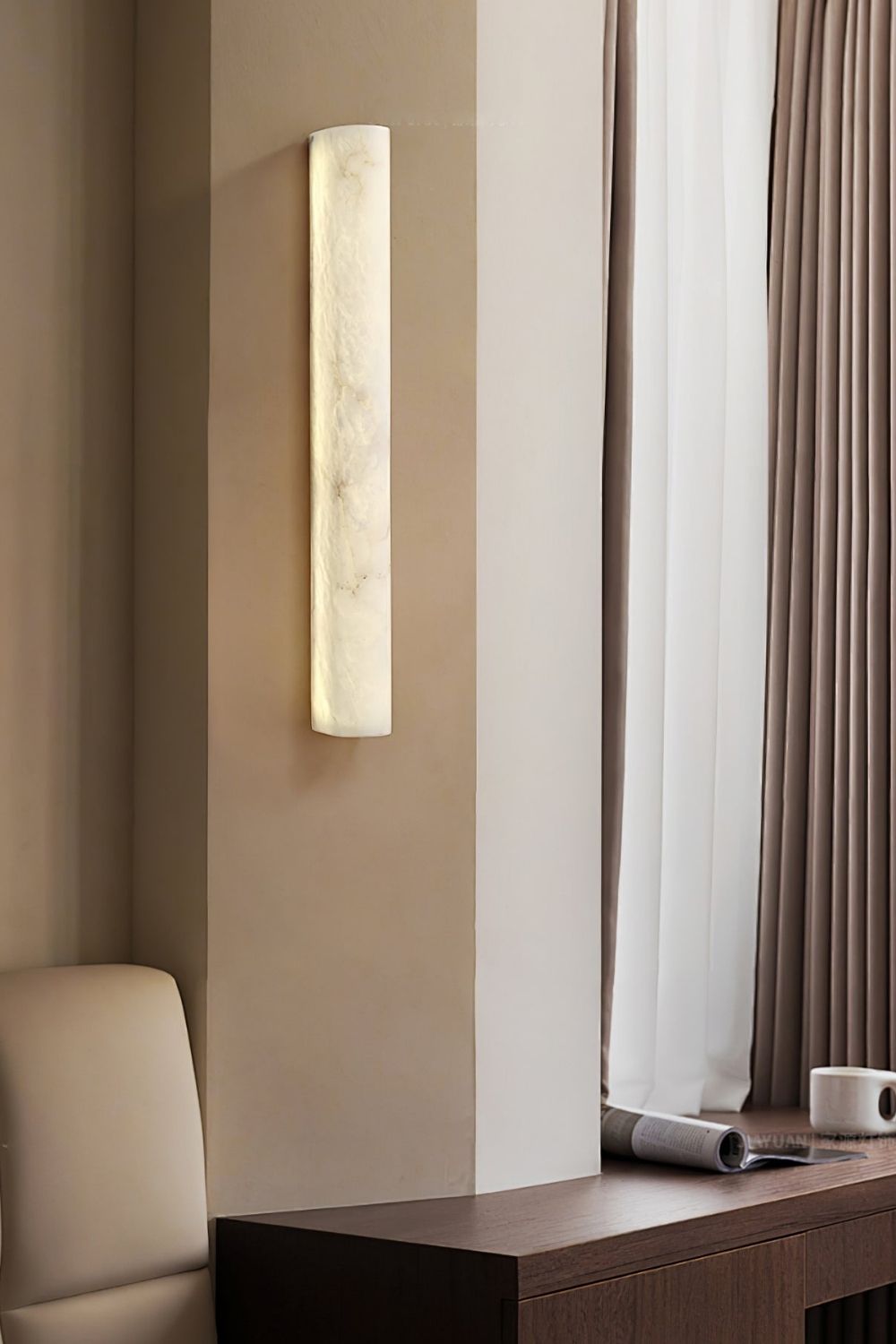 Luminara Alabaster Wall Sconce - view 4 | vexalamps
