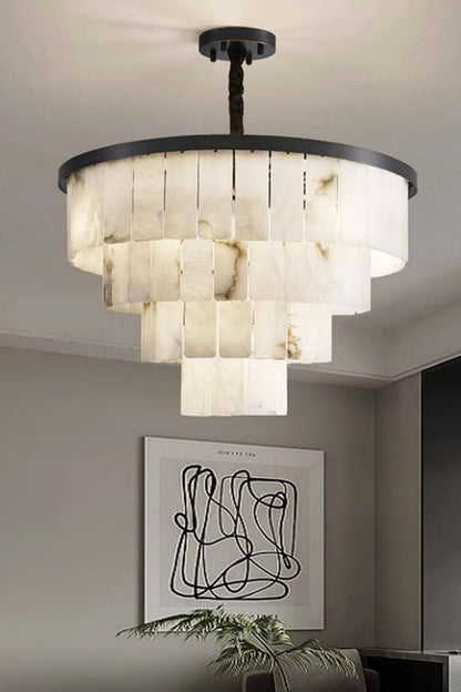 Luxurious Cascading Snow Plaster Chandelier - view 7 | vexalamps