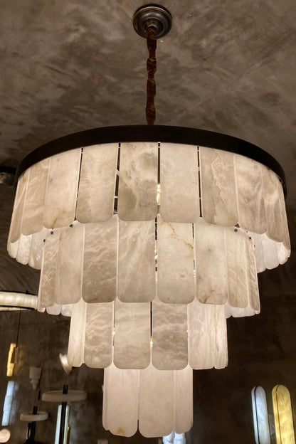 Luxurious Cascading Snow Plaster Chandelier - view 17 | vexalamps